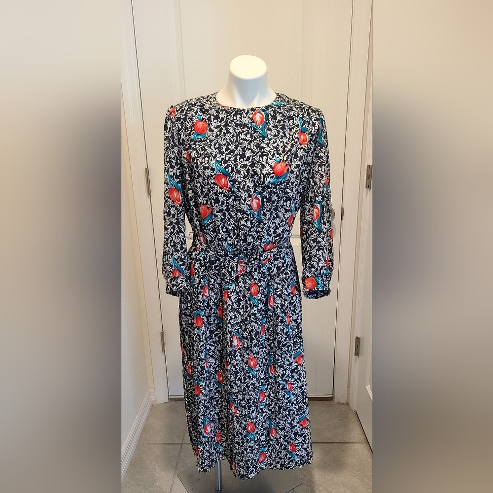 Vintage Winning Ticket Dress – Size 18 1/2 with Belt